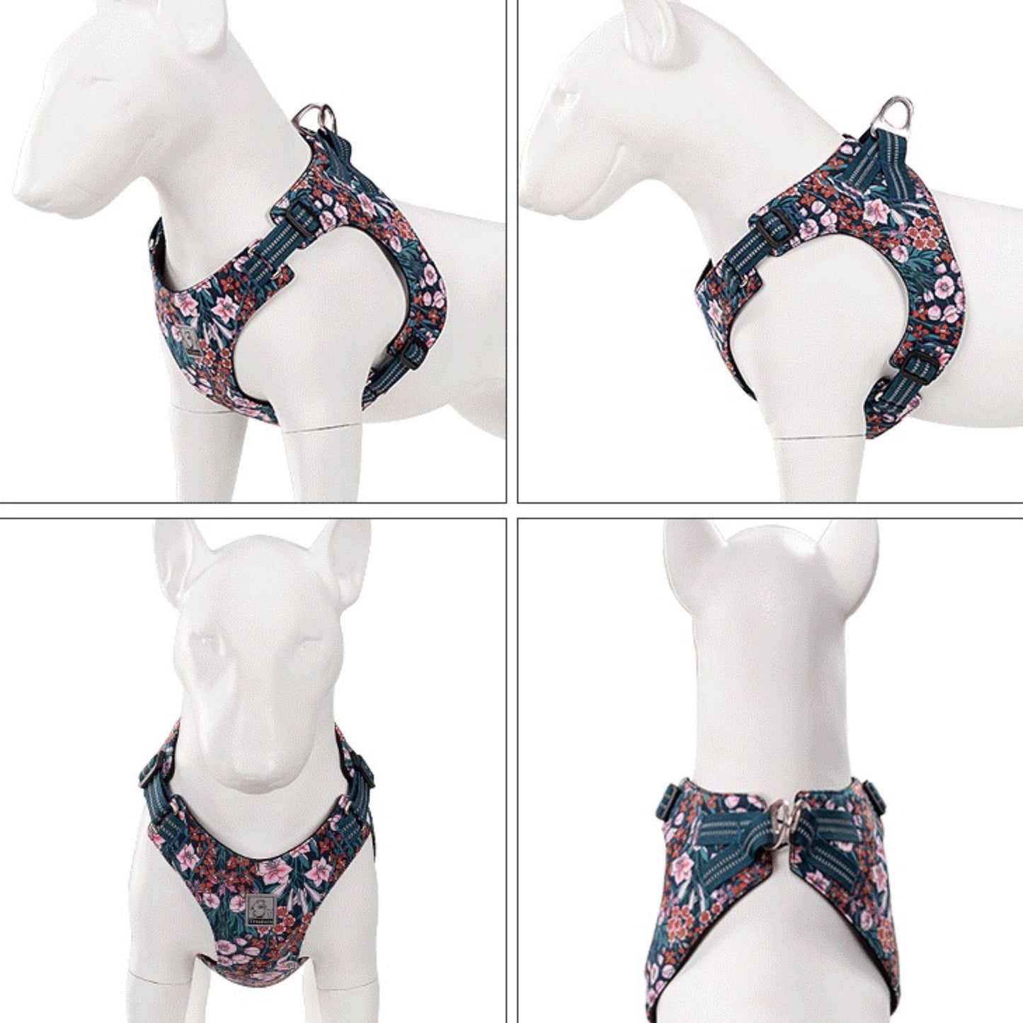 Floral Cotton Harness - Poppy Red