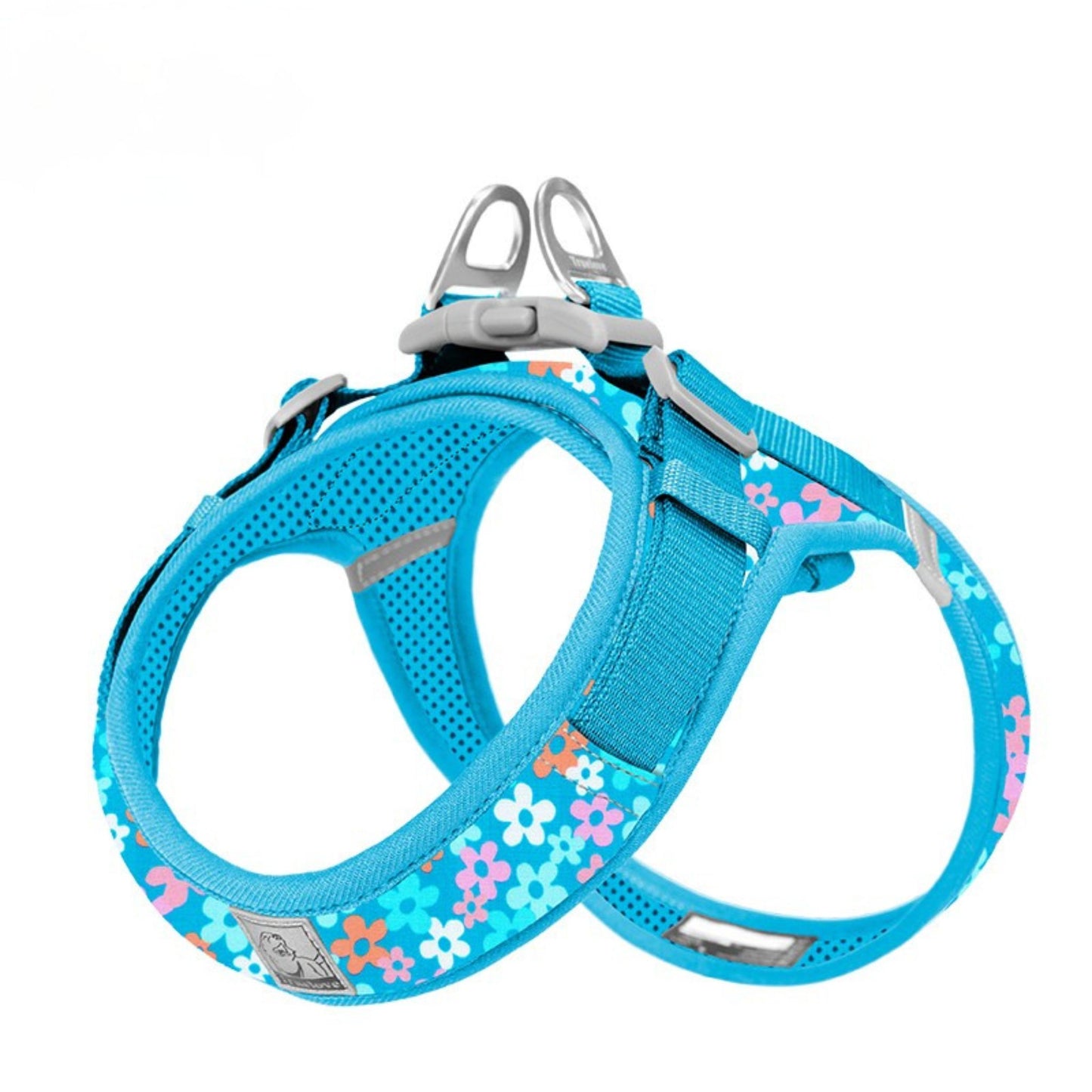 Floral Mesh Harness - Firecracker