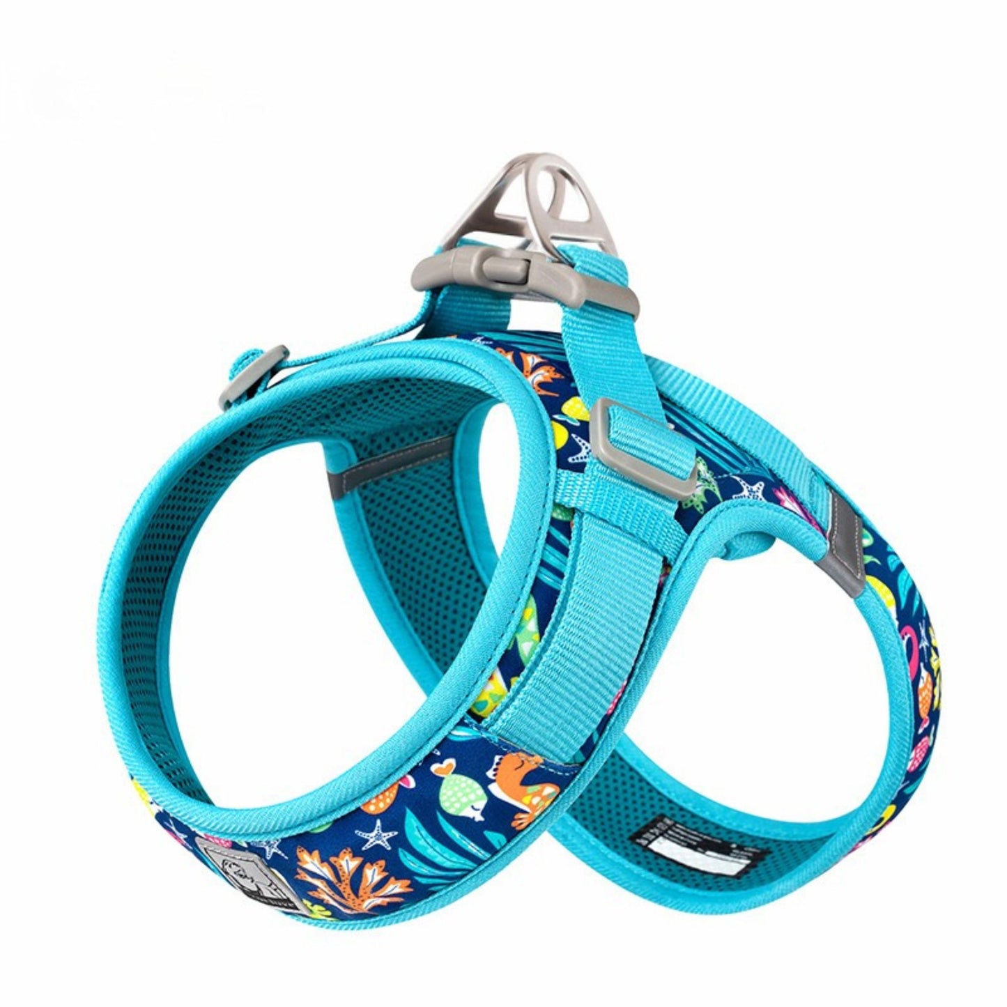 Floral Mesh Harness - Firecracker