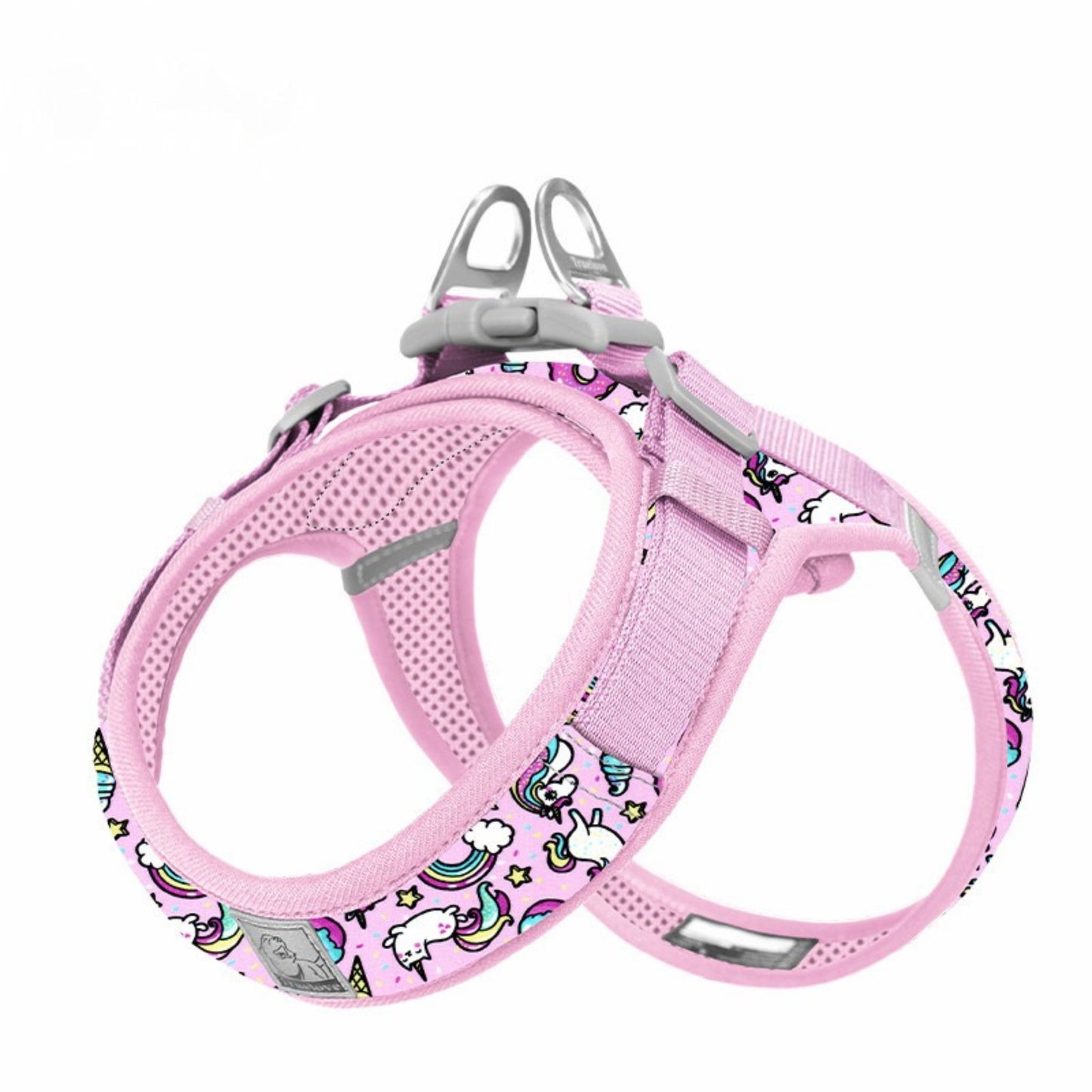 Floral Mesh Harness - Firecracker