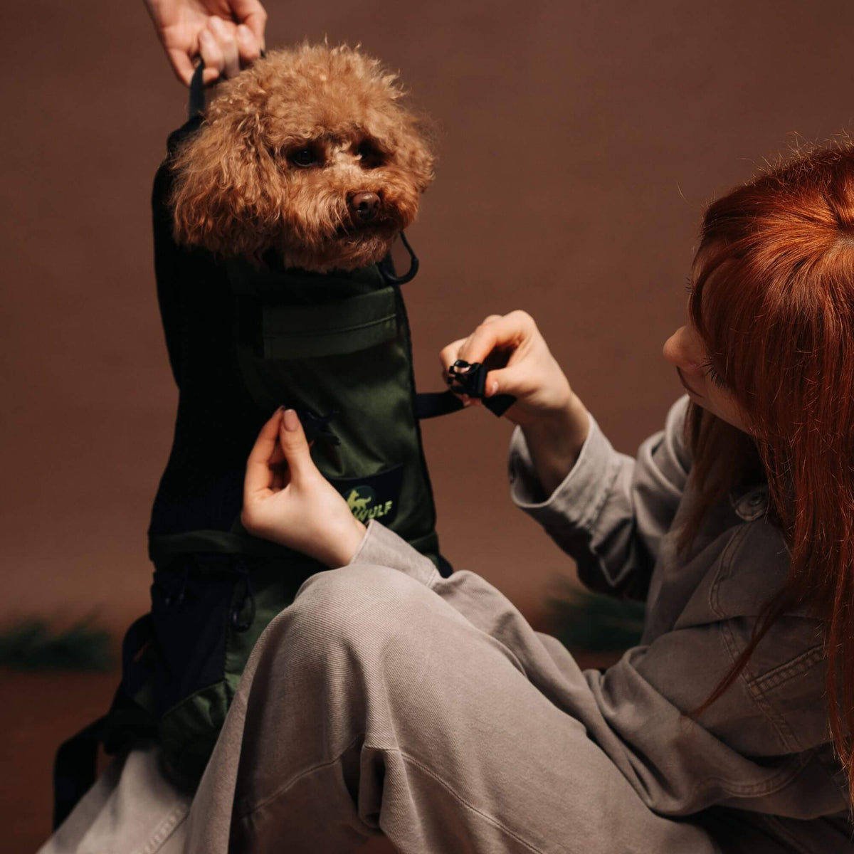 TrailLoad™ Small Dog Carrier Backpack — Forest Green Edition