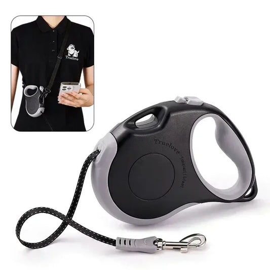 Tangle-Free Retractable Leash - Black