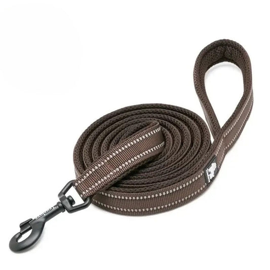 Reflective Soft Leash - Brown