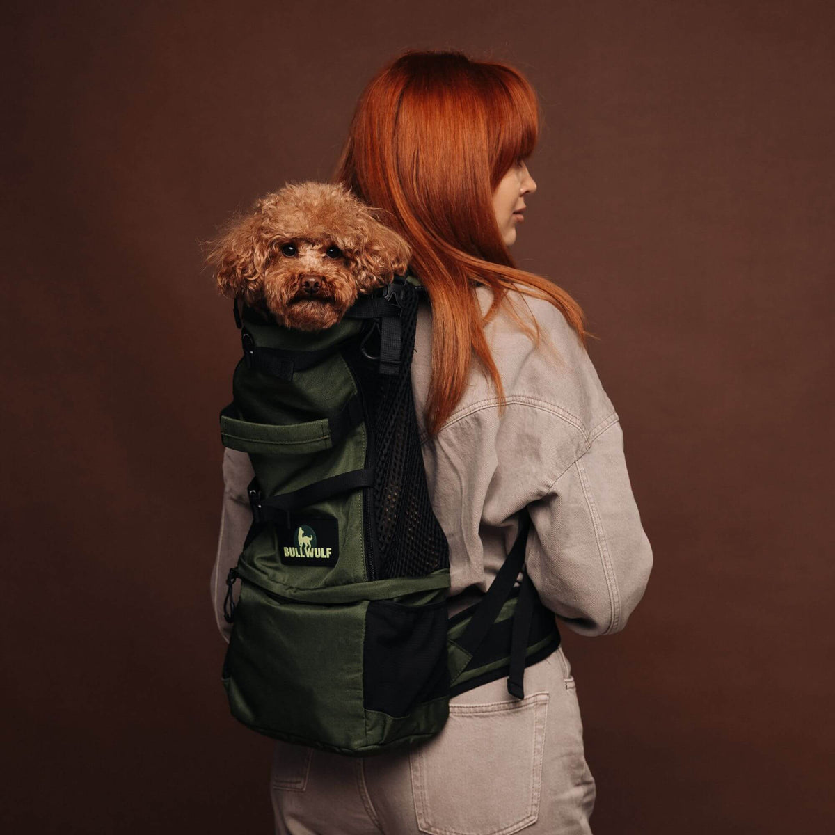 TrailLoad™ Small Dog Carrier Backpack — Forest Green Edition