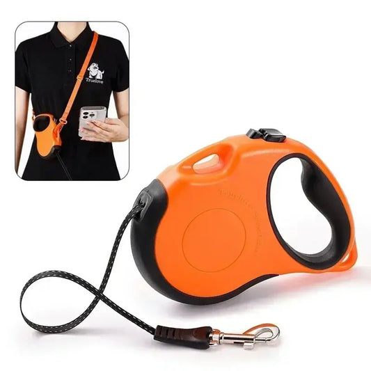 Tangle-Free Retractable Leash - Orange