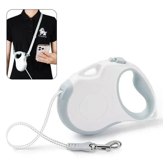 Tangle-Free Retractable Leash - White
