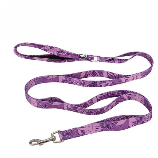Floral Control Leash - Camouflage Purple