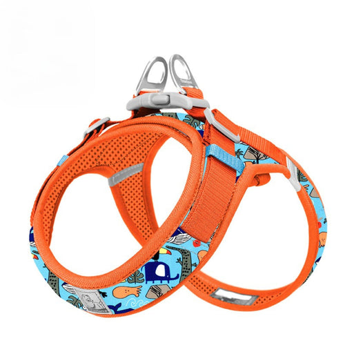 Floral Mesh Harness - Firecracker
