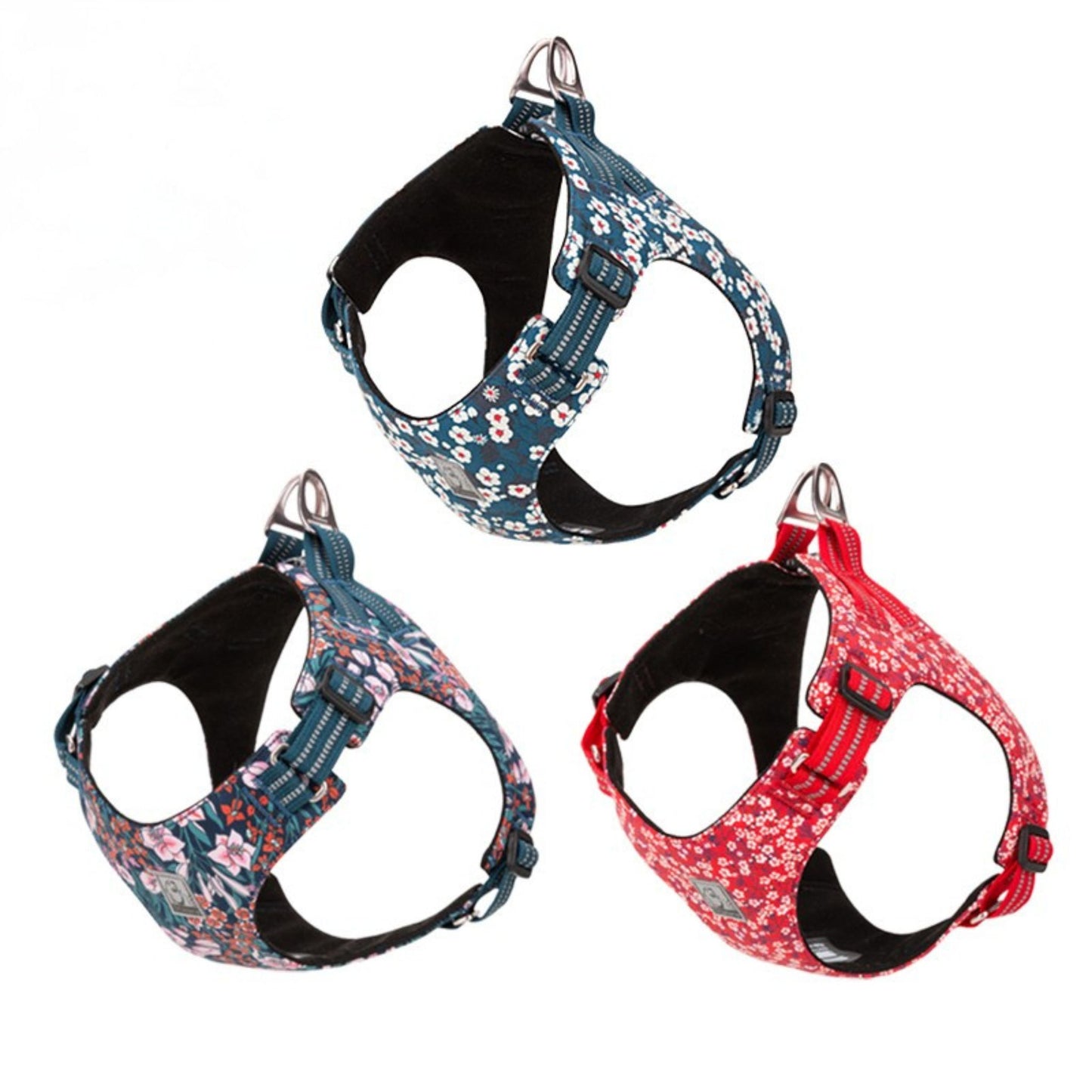 Floral Cotton Harness - Poppy Red