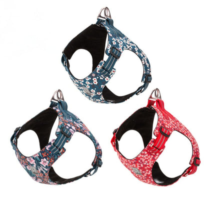 Floral Cotton Harness - Poppy Red