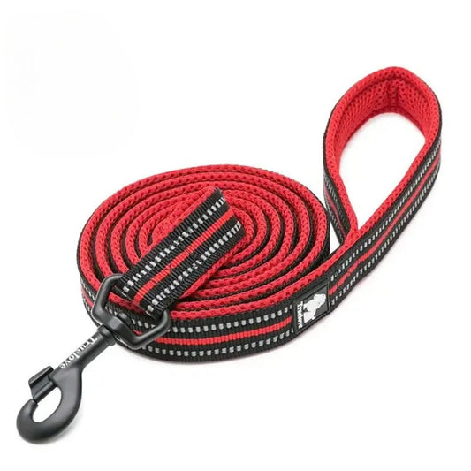 Reflective Soft Leash - Red