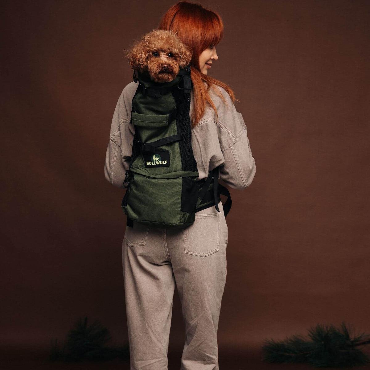 TrailLoad™ Small Dog Carrier Backpack — Forest Green Edition