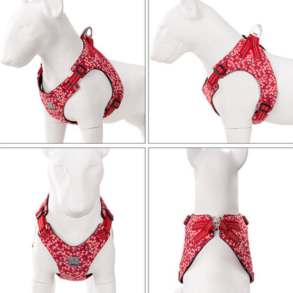 Floral Cotton Harness - Poppy Red
