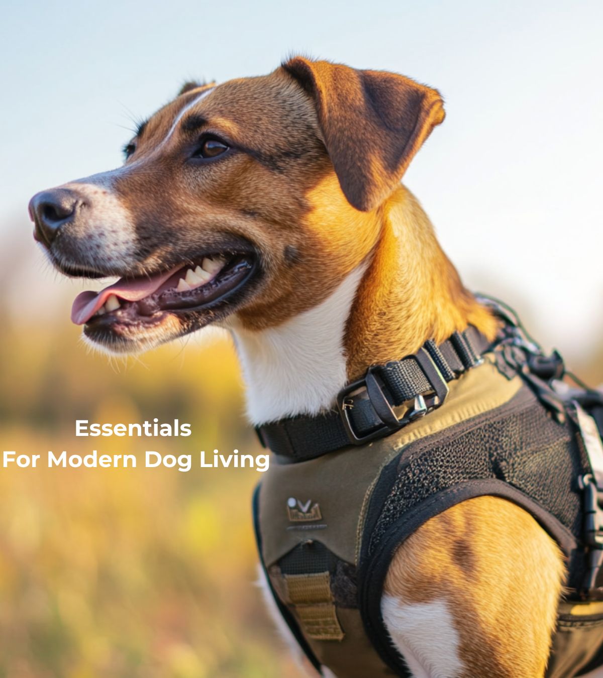 Dog wearing Bullwulf harness outdoors – training and walking gear